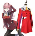 Darling 02 Zero Two Cosplay Costume In The Franxx Dfxx Women Cos Full Sets Dress Headwear - 2