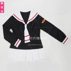 Cardcaptor Card Captor Sakura Kinomoto Cosplay Costume Anime Girl School Uniform Coat Skirt Hat Track - 2