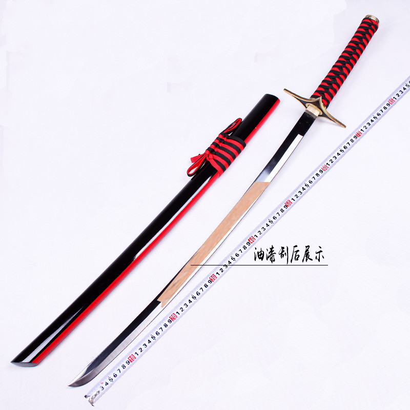 Bleach Fantasy Anime Samurai Katana Real Sword Cosplay Christmas Decorative Stage Performance - 2