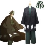 Anime Bleach Cosplay Urahara Kisuke Gotei 13 Costume Kimono Halloween Full Outfit Capeamptopsamppantsamphat