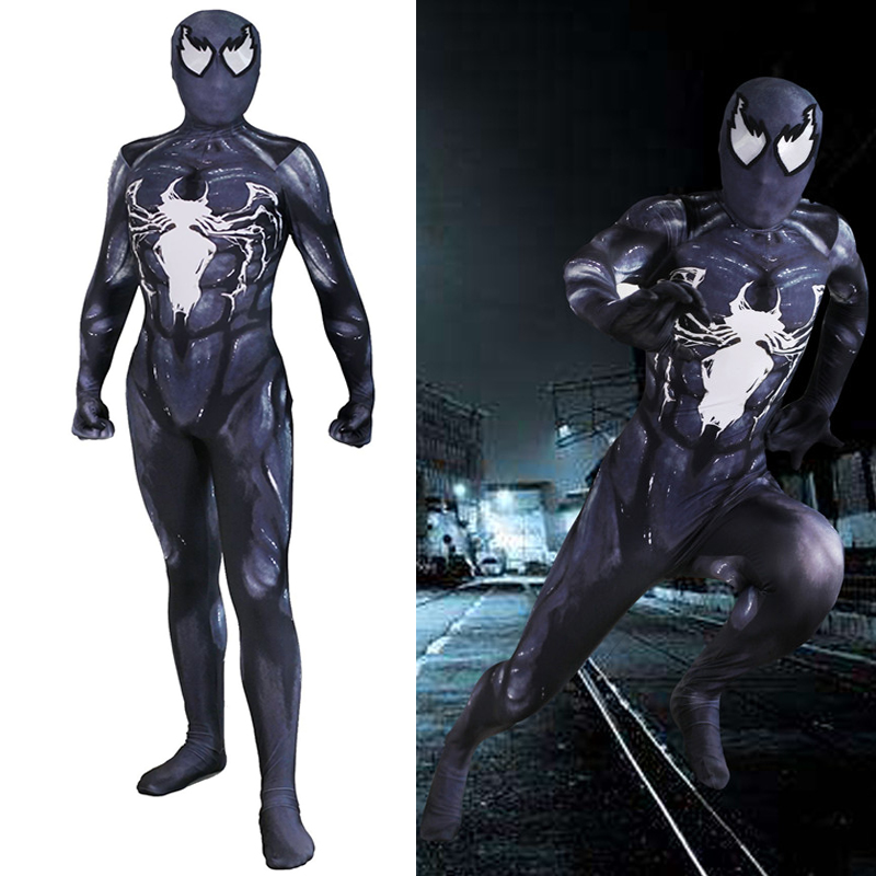 Boys Superhero Halloween Cosplay Costume Iron Spider Venom Batman Deadpool Captain America Black Panther - 19