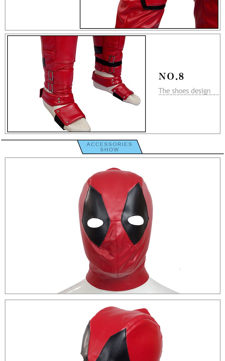 Deluxe Adult Deadpool Cosplay Costume Custommade Full Set Updated Version For Halloween Mens Outfit - 9