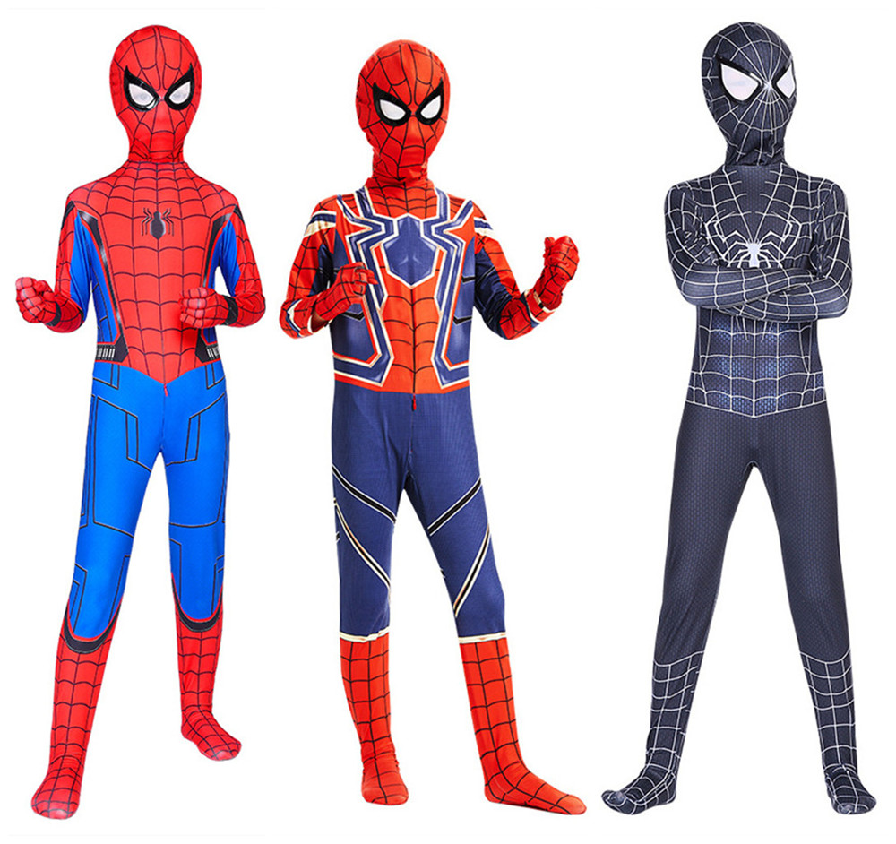 Kids Adults Spiderman Zentai Cosplay Suit Lycra Bodysuit Halloween Costume Party Outfit - 1