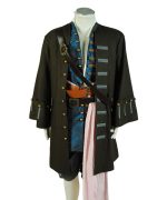 Pirates The Caribbean 5 Jack Sparrow Cosplay Costume Sets