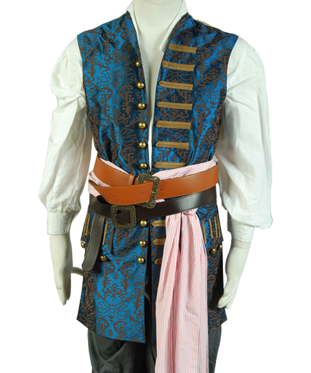 Jack Sparrow Cosplay Costume Sets From Pirates Of The Caribbean 5 For Adults - 3