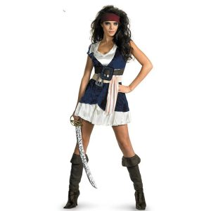 Pirates The Caribbean Cosplay Costume Adult Female Halloween Captain Pirate Costumes Women Fancy Party Dress Up Outfit - 2