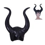 Trendy Genuine Latex Maleficent Horns Adult Women Halloween Party Costume Jolie Female Cosplay Headpiece Hat -free - 6