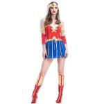 Vashejiang Sexy Wonder Woman Costume Adult Amazing Supergirl Uniform Dress Halloween Superhero Cosplay Carnival - 3