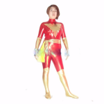 Red X-men Dark Phoenix Shiny Metallic Superhero Costume Halloween Party Cosplay Sexy Costumes Catsuit Zentai Suit