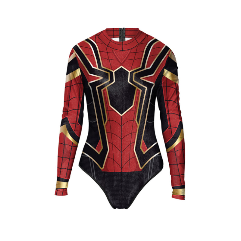 Sexy Womens Marvel Superhero Cosplay Swimsuit Spiderman Deadpool Batman Adult Halloween Costume Jumpsuit - 4