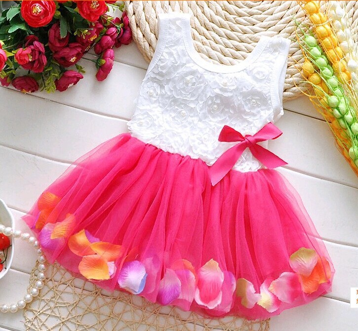 Newborn Baby Girls Floral Chiffon Mini Tutu Dress Sleeveless Princess Infant Dresses Beautiful Kids Outfit - 1