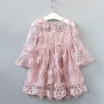 Lace Flowers Girls Dresses Children Tutu Princess Baby Print Girl Party Dress Kids - 6