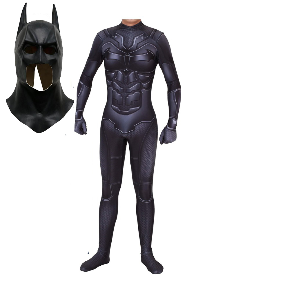 The Dark Knight Rises Kostuum Batman Costume 3d Print Fullbody Bruce Wayne  Halloween Cosplay Suit - CosplayWare.com, image size:1000x1000