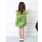 Green Tinkerbell Fairy Costume Tinker Bell Princess Fancy Dress With Wing Halloween Cosplay Clothing Include - 3