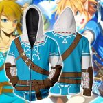 The Legend Zelda Breath Wild Princess Hoodies Jacket Cosplay Costume 3d Printing Zipper Sweatshirts