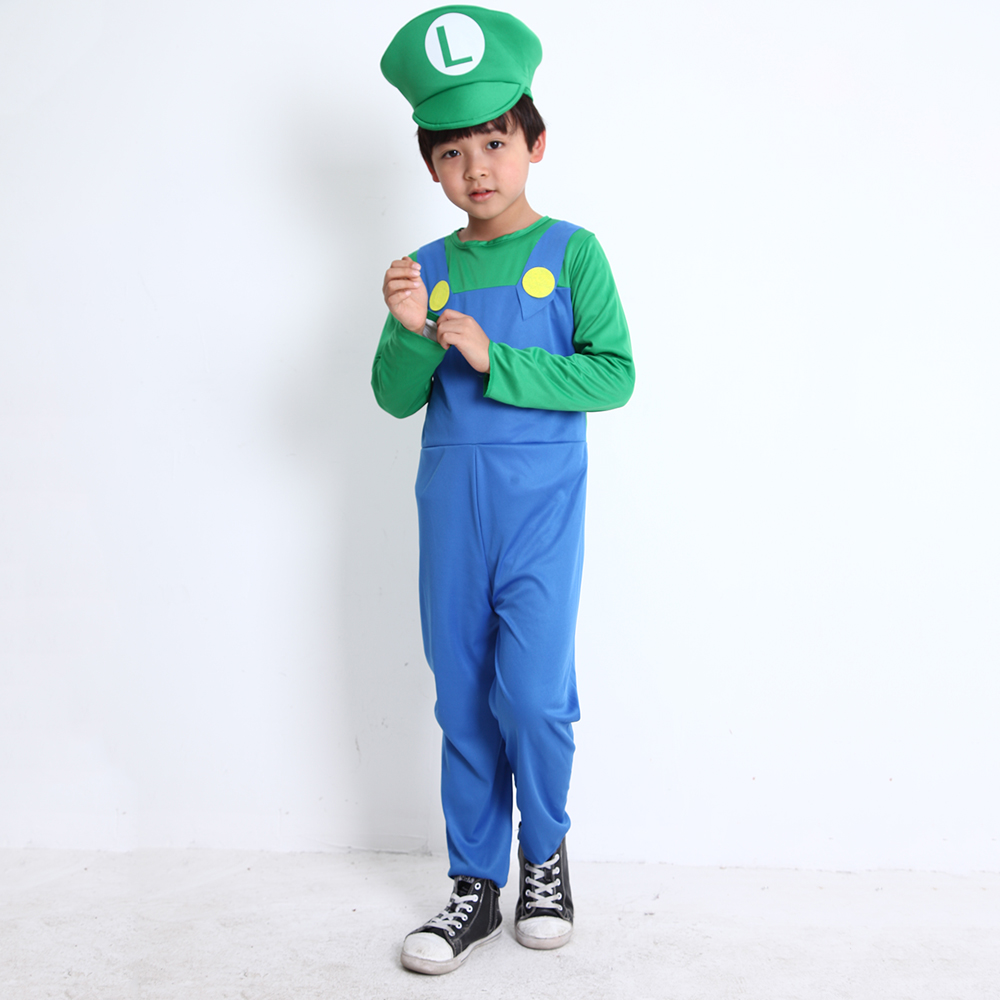 Super Mario Luigi Bros Deluxe Parentchild Cosplay Costume Set For Halloween Cartoon Themed Family Dressup Uniform - 4