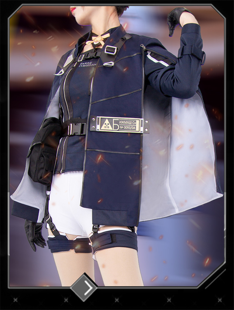 Girls Frontline Cosplay Outfit An94 Uniform Rebellious Squad Battle Suit Synthetic Wigs Womens Costume Jackets - 4