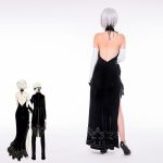 Anime Nier Automata 2b Black Full Dress Formal Cosplay Costume - 4