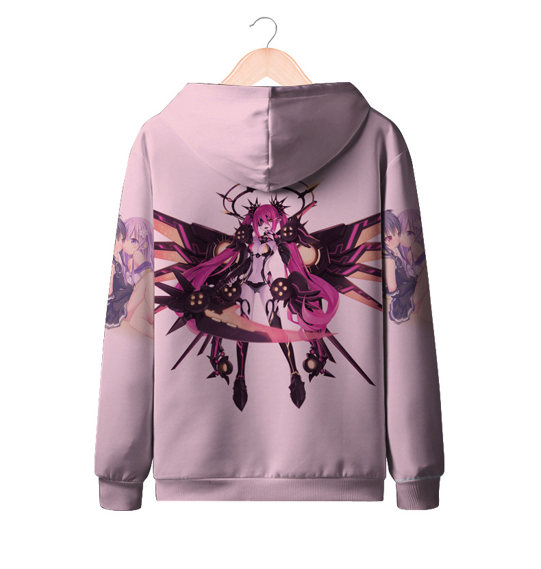 3d Printed Hyperdimension Neptunia Neptune Nepgear Cosplay Hoodie Mens Womens Zipper Sweatshirt Jacket With Hood - 3