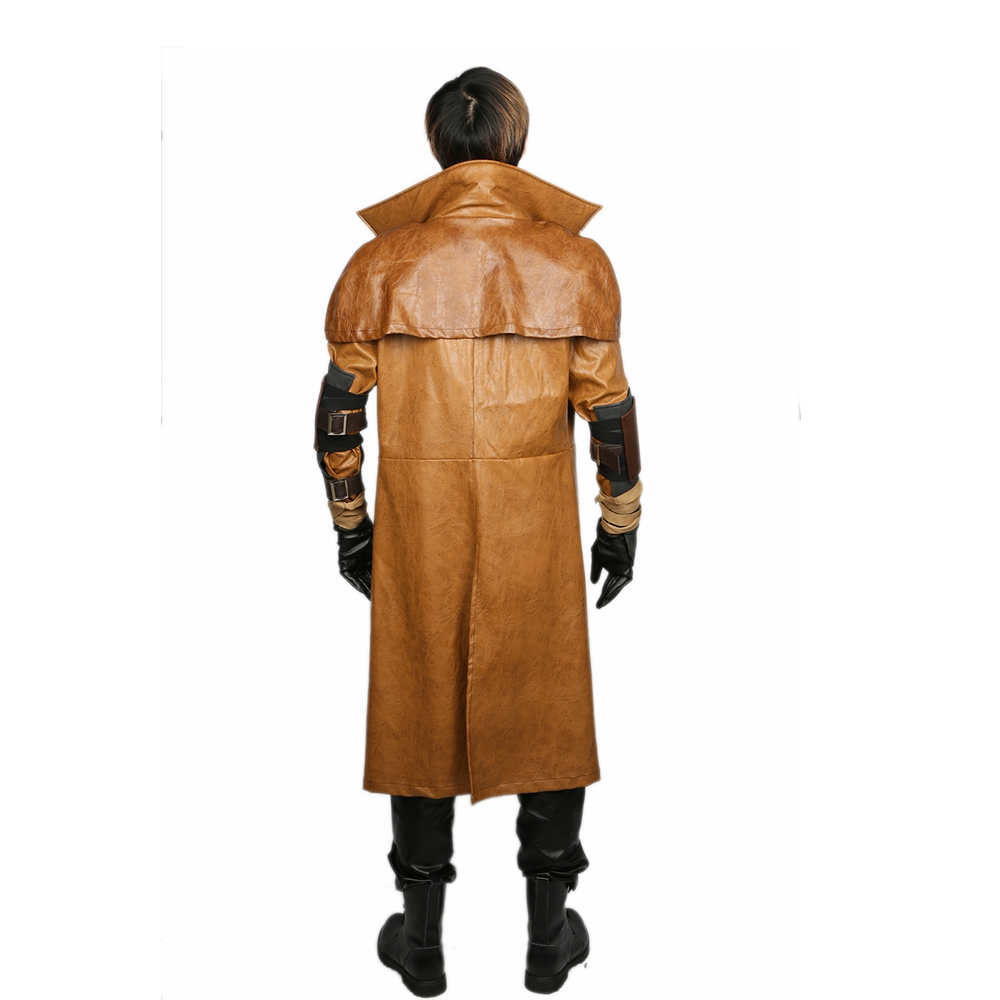 Xcoser Fallout 4 Veteran Ranger Cosplay Costume Full Set In Brown Pu Leather For Men Perfect For Halloween - 8