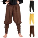 Adult Men Medieval Renaissance Pirate Pants Vikings Warrior Knight Clothing Solid Lace Up Trousers Cosplay Costumes Incerun