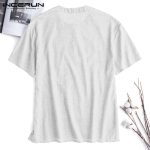 Incerun Medieval Archer Knight Tunic Vikings Warrior Tops Renaissance Retro Short Sleeve Solid Color Shirt Men Cosplay Costumes - 2