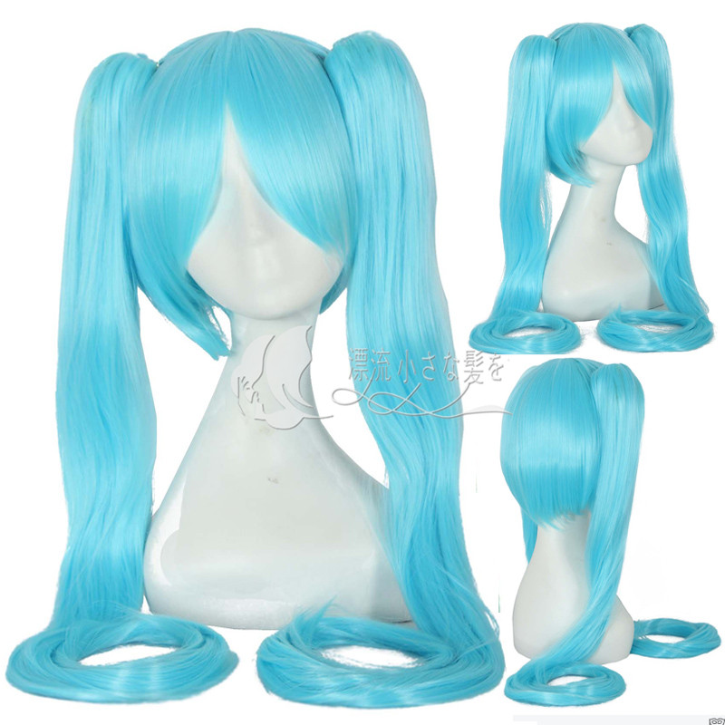 Vocaloid Miku Long Cosplay Wig With Ponytails Black Rock Shootersenbon Zakura Bluegreenpinksilver Hair - 26