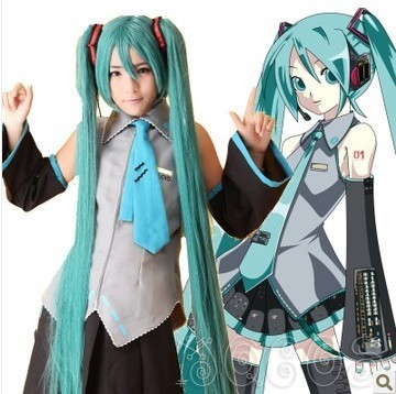 Anime Vocaloid Miku Cosplay Costume Full Set Manga Cosplay Outfits Unisex Anime Costumes - 4