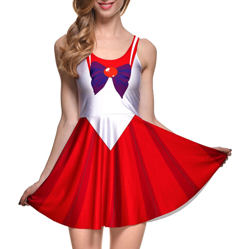 Adult Womens Sailor Moon Anime Cosplay Costume Roleplay Party Dress Themed Outfit - 2