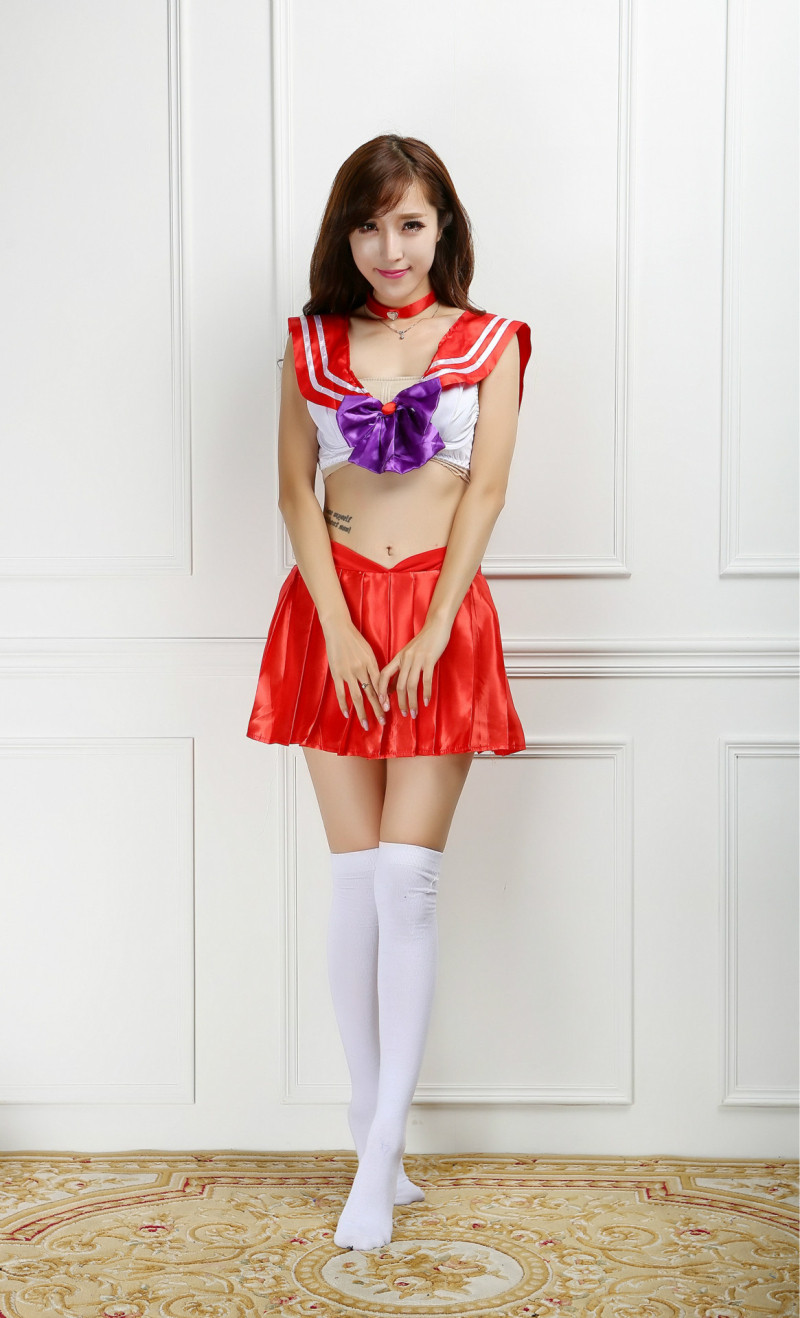 Anime Soldier Sailor Moon Cosplay Costume Set Girl Halloween Game Stage Bar Uniforms - 5