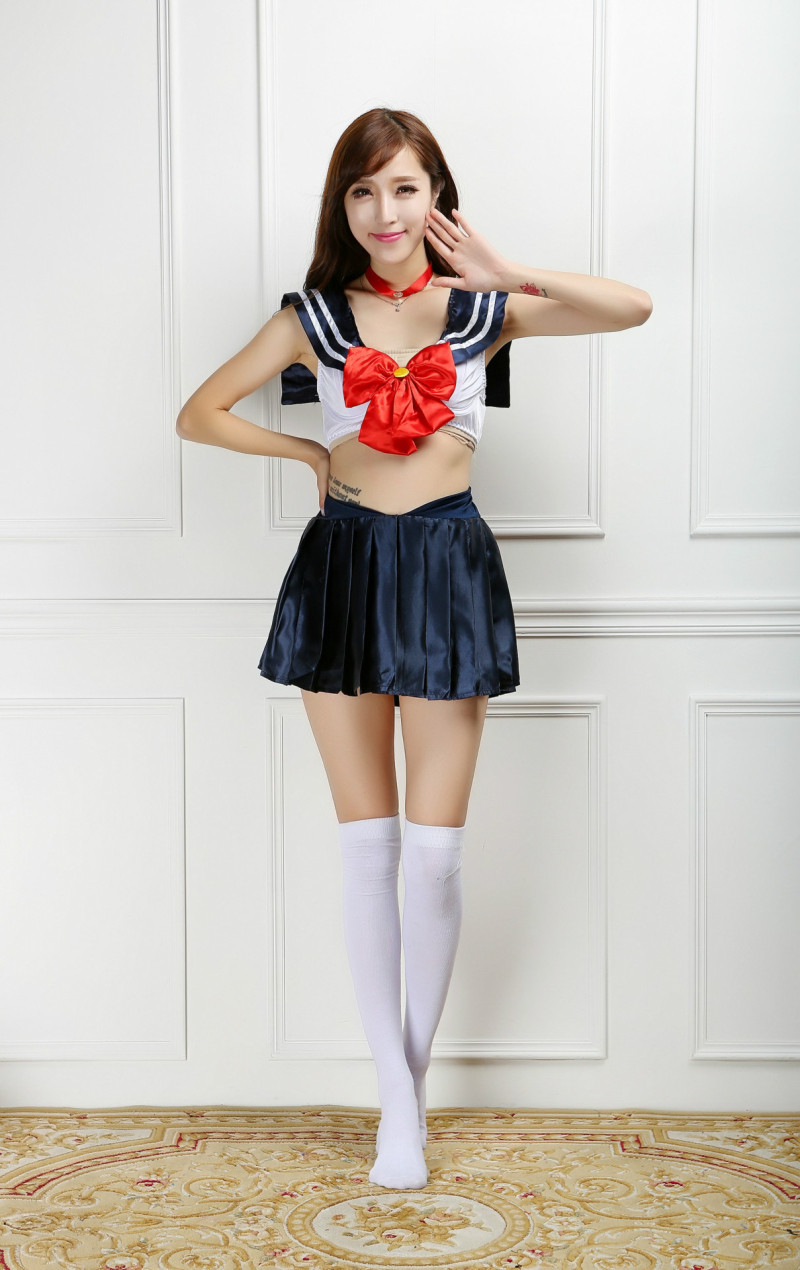 Anime Soldier Sailor Moon Cosplay Costume Set Girl Halloween Game Stage Bar Uniforms - 3