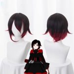 Anime Rwby Red Trailer Ruby Rose Short Wig Cosplay Costume Women Men Synthetic Hair Halloween Party Wigs