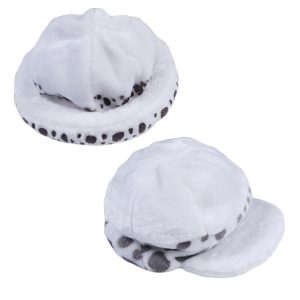 2styles Anime One Piece Trafalgar Law Hat Cosplay Costumes White Spot Plush Cap