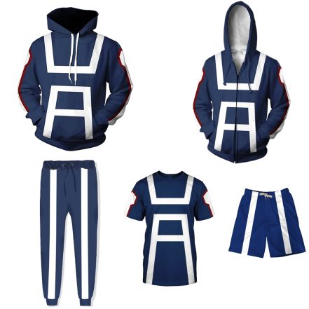 Izuku My Hero Academia Training Uniform Hoodie Deku Cosplay Kids