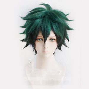 Anime My Hero Academia Cosplay Izuku Midoriya Wig Boku No Academy Hair Deku Wigs Hairnet