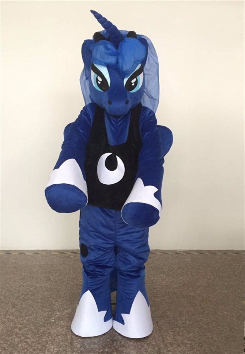 Princess Luna Mascot Costume My Little Pony Horse Halloween Party Fancy Cosplay Dress Adult Size Performance Outfit