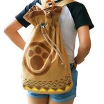 Monster Hunter 4 Airou Capcom Purse Anime Cosplay School Shoulder Bag Cat Paw Cartoon Felynes Sac A Dos