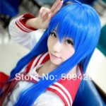 Wig Lucky Star Konata Izumifairy Tail Wendy Marvell 100cm Long Blue Cosplay