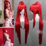 Tengen Topp Gurren Lagann Yoko Red Long Ponytail Anime Cosplay Party Wig