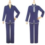 Fruits Basket Soma Yuki Kyo School Uniform Blue Long Sleeve Shirt Pants Suits Men Boys Cosplay Costume