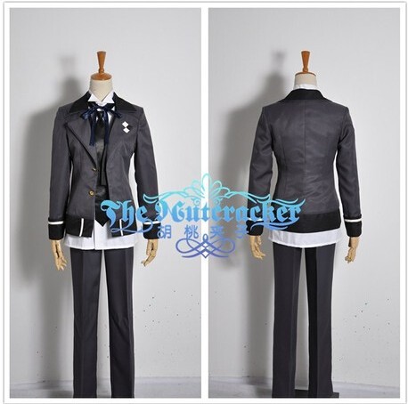 Diabolik Mukami Azusa Anime Cosplay Costume Complete Set With Coat Shirt Trousers Bow Tie Hat - 2