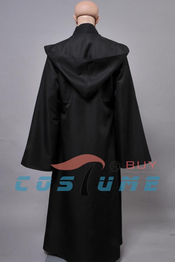 Deluxe Anakin Skywalker Jedi Costume Black Cosplay Outfit With Cloak Star Wars Fan Gear - 3