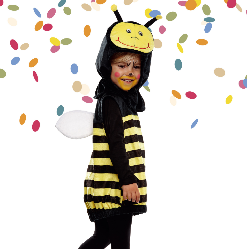 Kids Deluxe Halloween Bee Costume With Professional Makeup Set For Dressup And Cosplay - 2