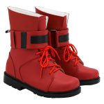 Final Fantasy Vii Cosplay Ff Tifa Boots Shoes Costumes Adult Flat Red Pu Leather Halloween Carnival Prop - 5