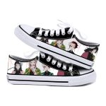 Canvas Shoes Demon Slayer Kimetsu No Yaiba Cosplay High Casual Female Trainers Lace Low Platform Footwear - 3