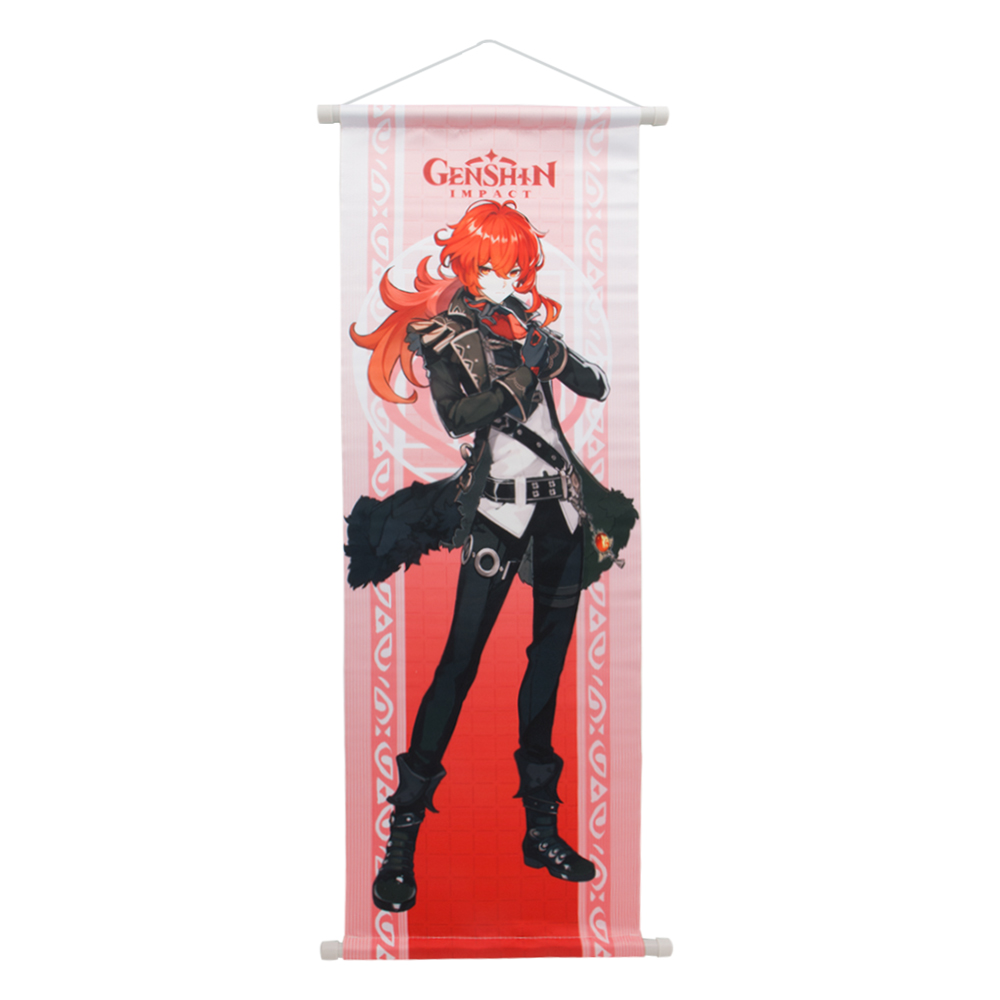 Anime Genshin Impact Hanging Cosplay Eula Tartaglia Ganyu Hutao Keqing Mona Room Decor - 5