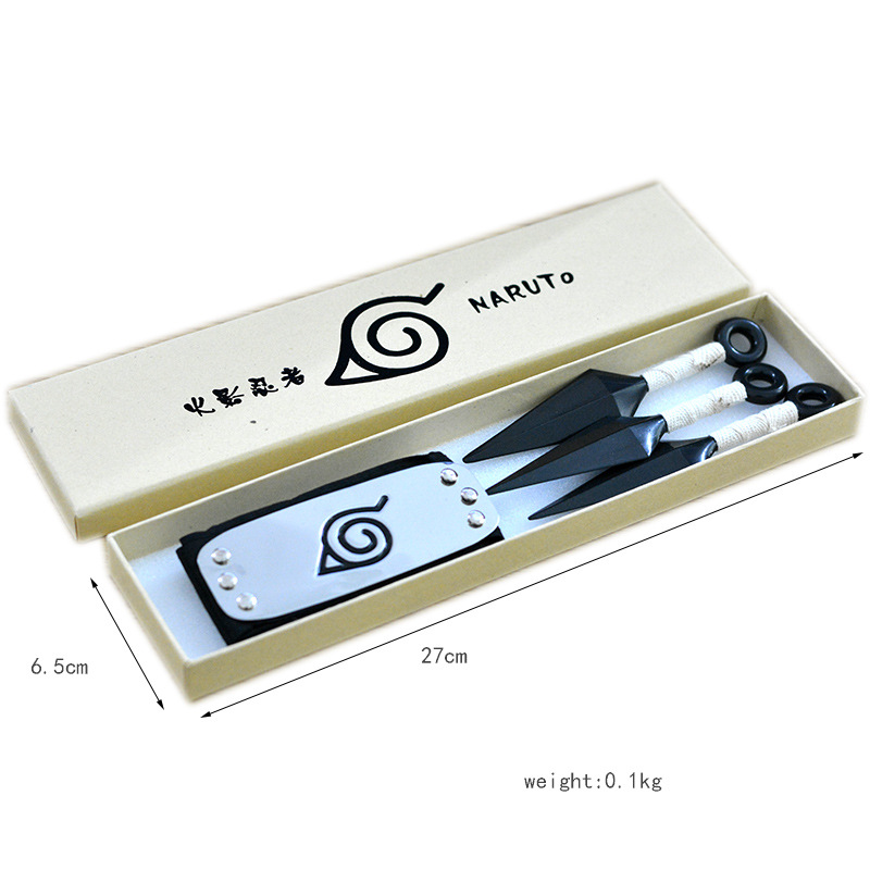 Anime Kakashi Cosplay Accessory Set Headband Itachi Akatsuki Ring Necklace Handheld Ninja Sword Collectible Toys - 18