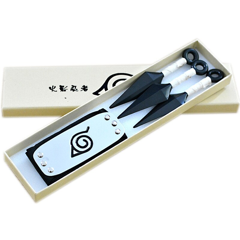 Anime Kakashi Cosplay Accessory Set Headband Itachi Akatsuki Ring Necklace Handheld Ninja Sword Collectible Toys - 17