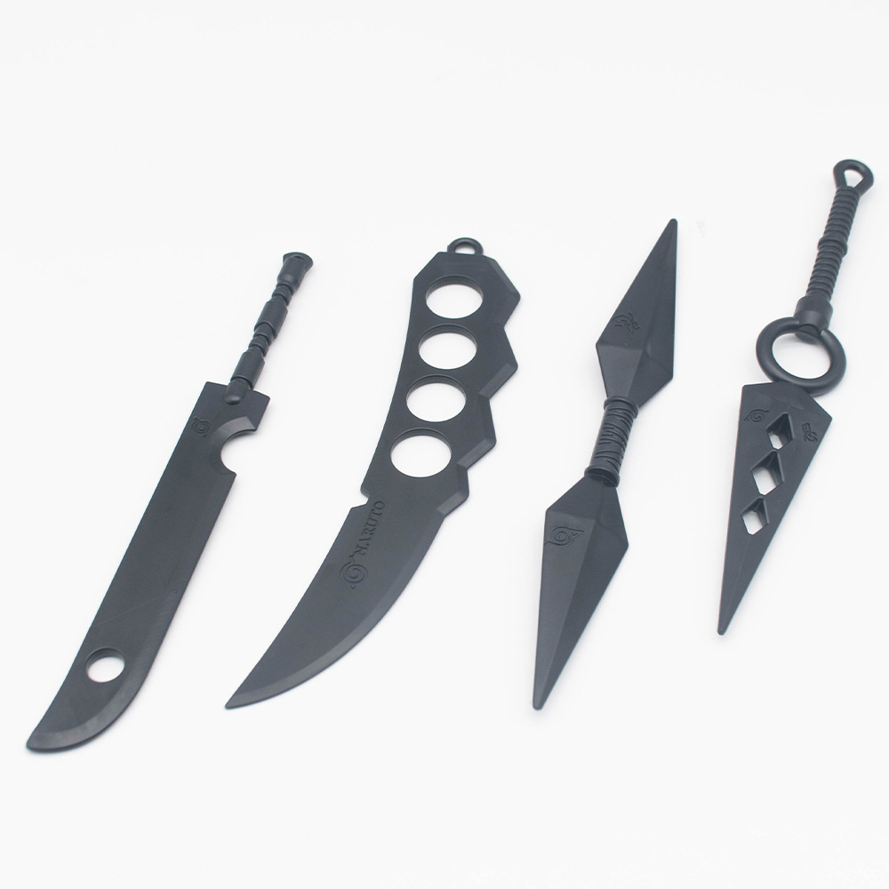 Anime Ninja Cosplay Props Akatsuki Kakashi Double Dragon Blade 11cm22cm Shuriken Kunai Set - 8