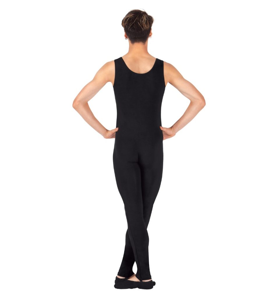 One Piece Black Tank Unitard Men Ballet Sleeveless Full Body Tight Jumpsuit Unitards Dance